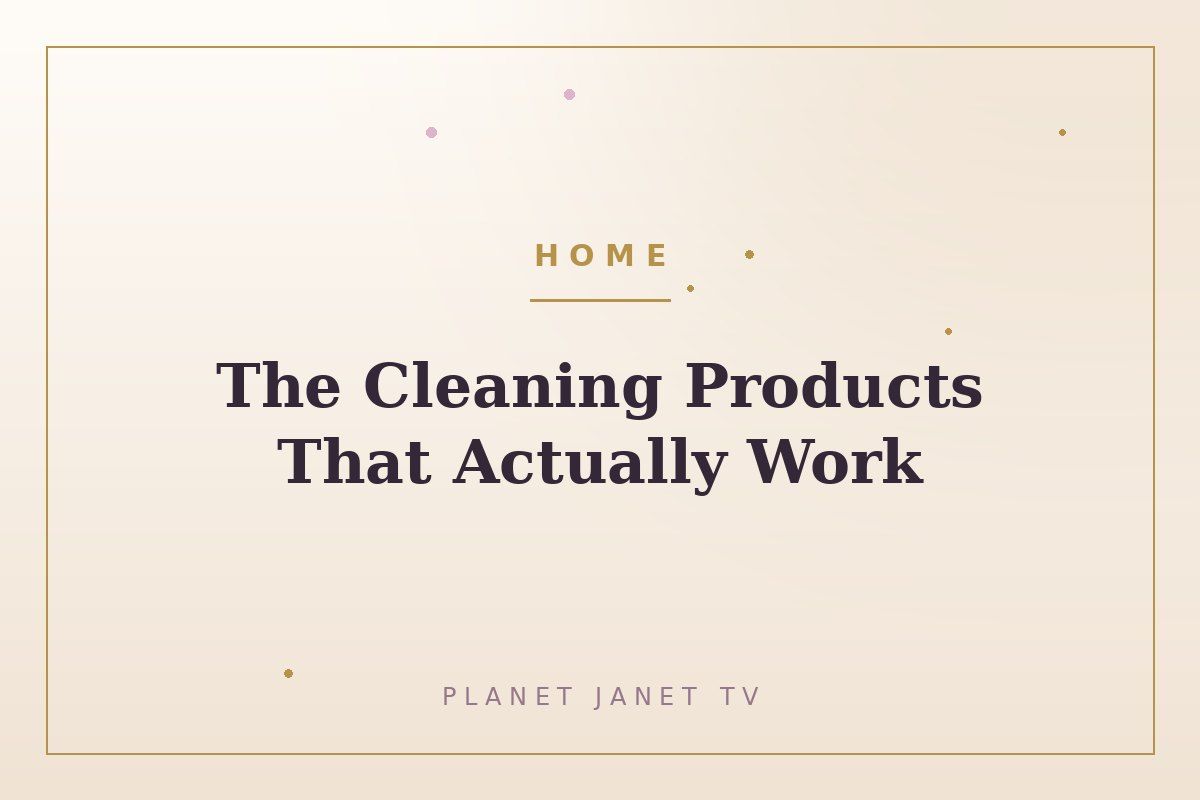 A clean, tidy home space with cleaning tools ready to go
