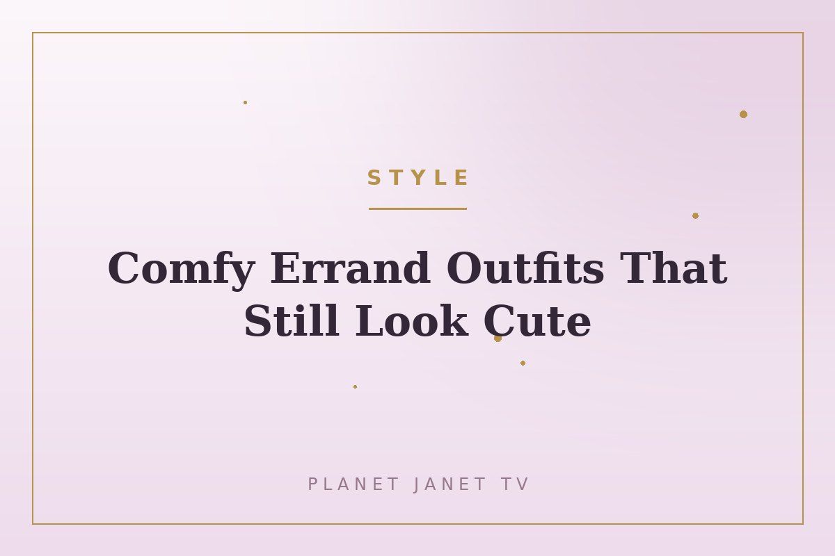 Janet in a casual, cute errand outfit