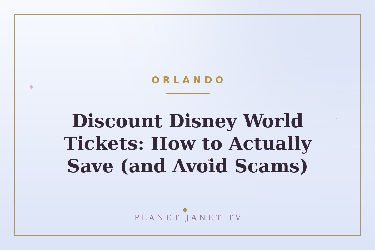 Discount Disney World Tickets: How to Actually Save (and Avoid Scams)