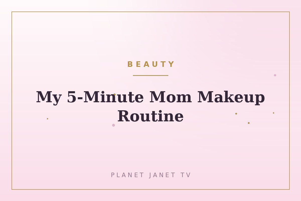 Quick everyday makeup products laid out on a counter