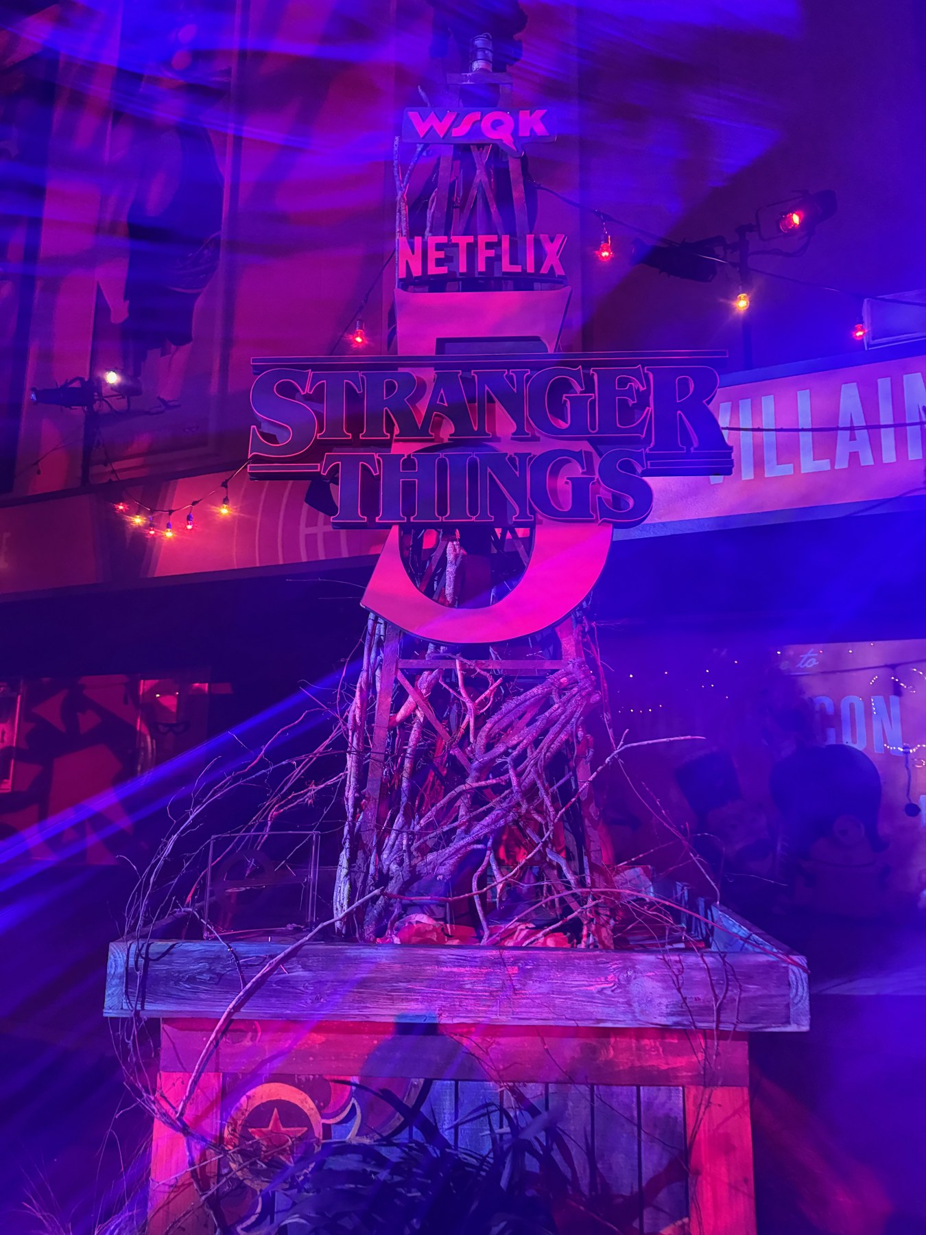 A Stranger Things 5 display photographed during the September 3 HHN visit
