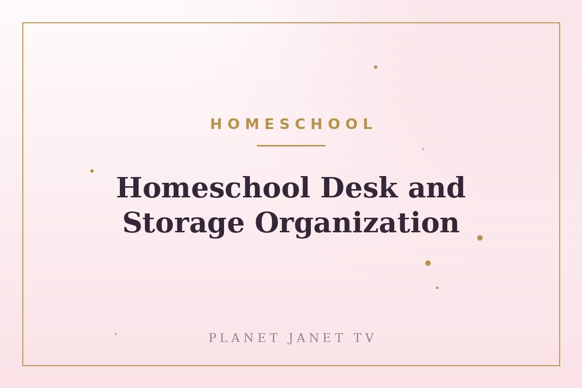 Homeschool Desk and Storage Organization